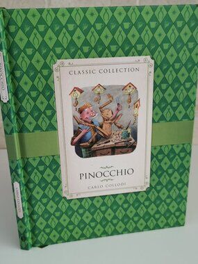 Pinocchio by Carlo Collodi Classic Kids Book Illustrated Bold Green Cover